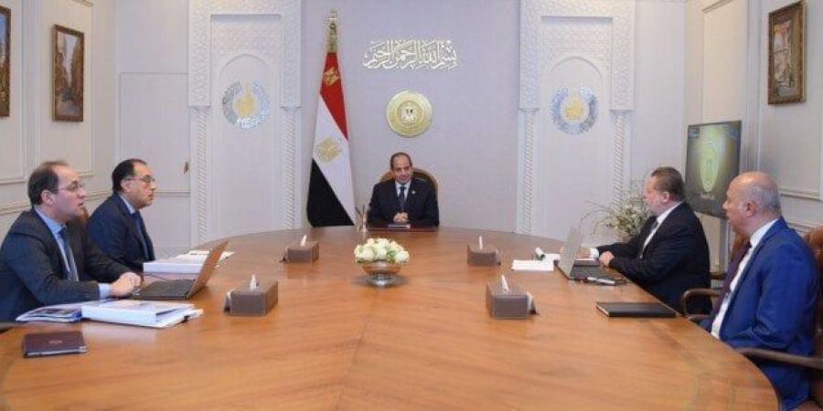 السيسي يجتمع مع رئيس الوزراء ومحافظ البنك المركزي ووزير المالية - أخبار كلمتك